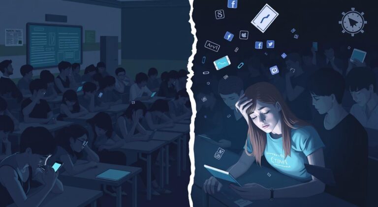 What are the negative impacts of social media on students?